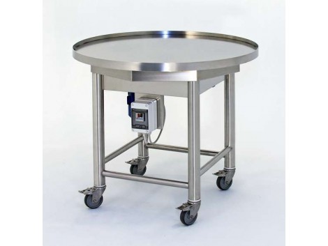 Motorized rotary table with mechanical variator