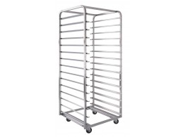 Stainless steel trolley for trays transport/rotary ovens