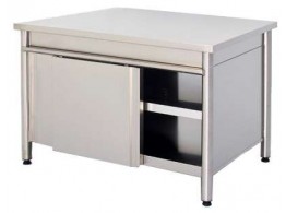 Workbench with stainless steel/granite countertop for confectionary/pastry