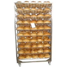 Stainless steel trolley for bread cooling